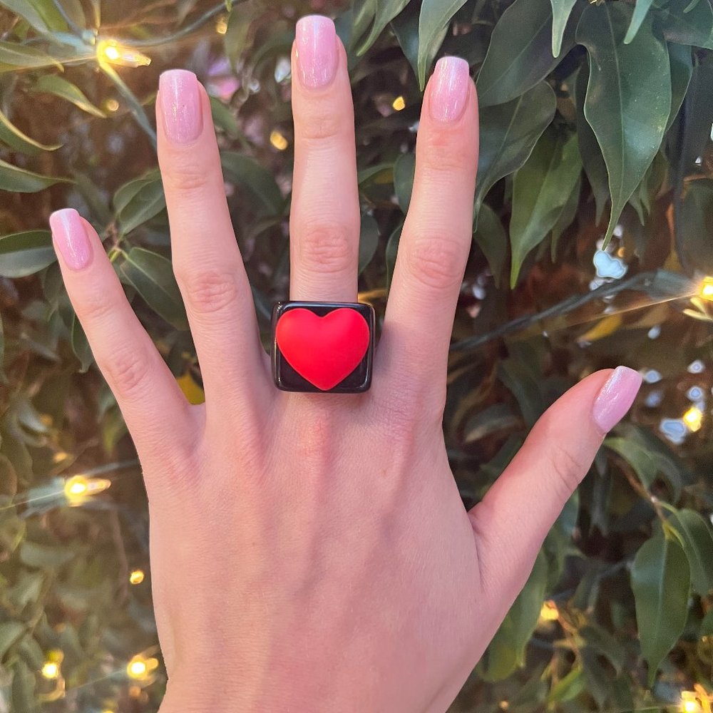 Acrylic ring "HEART"❤️ - Picture 5 of 5